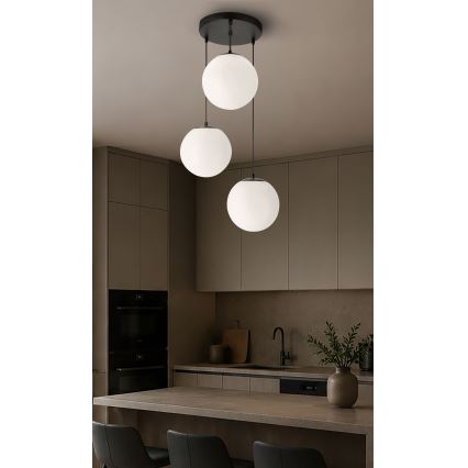 BRILAGI - Lustre sur câble POLOS 3xE27/40W/230V Ø 42 cm noir