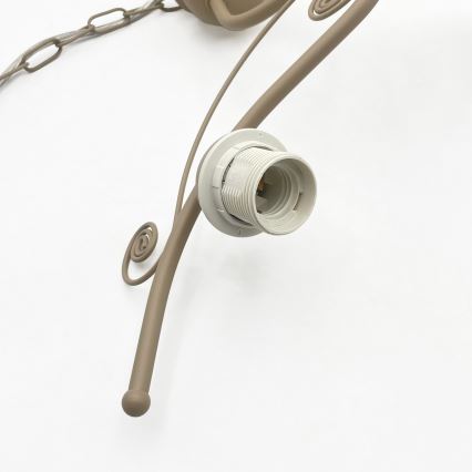 Brilagi - Lustre sur chaîne ANTICO MODERN 3xE27/60W/230V beige