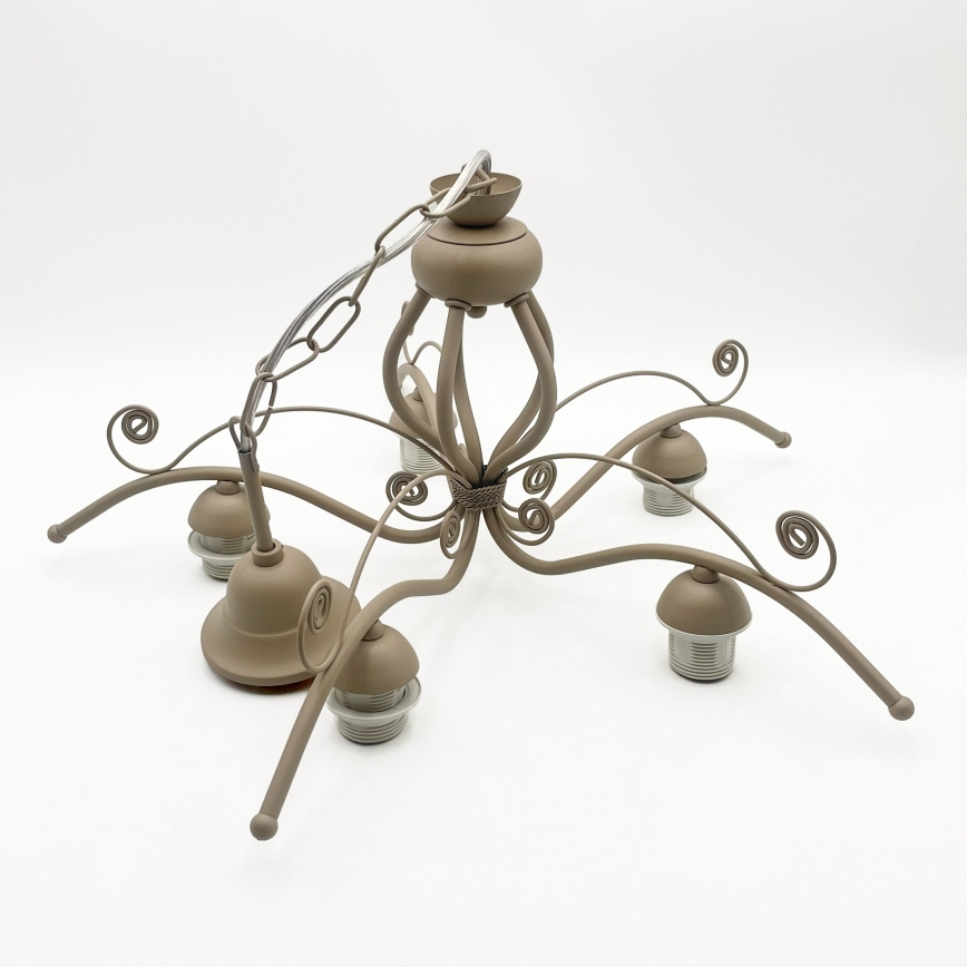 Brilagi - Lustre sur chaîne ANTICO MODERN 5xE27/60W/230V beige