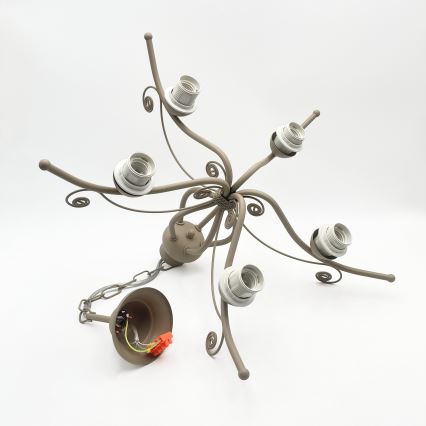 Brilagi - Lustre sur chaîne ANTICO MODERN 5xE27/60W/230V beige