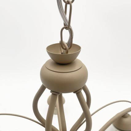 Brilagi - Lustre sur chaîne ANTICO MODERN 5xE27/60W/230V beige