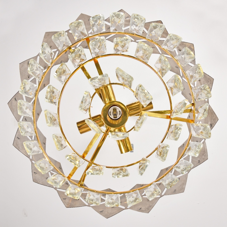 Brilagi - Lustre sur chaîne CRISTAL 5xE14/40W/230V diam. 38 cm doré/noir