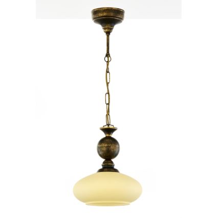 Brilagi - Lustre sur chaîne MOLLERO 1xE27/15W/230V Ø 24 cm bronze/patiné
