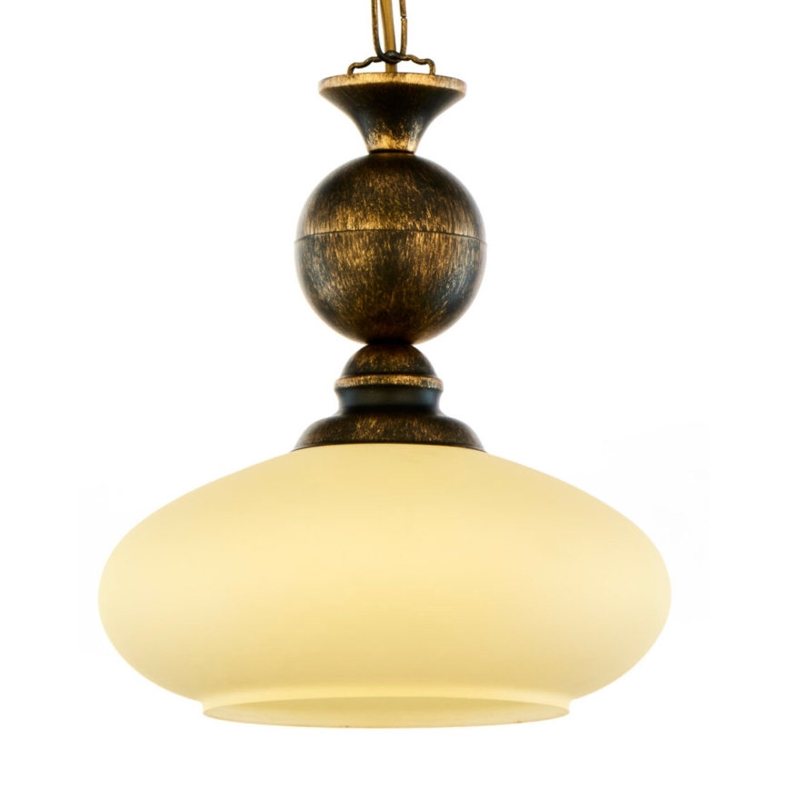 Brilagi - Lustre sur chaîne MOLLERO 1xE27/15W/230V Ø 24 cm bronze/patiné
