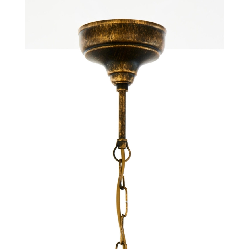 Brilagi - Lustre sur chaîne MOLLERO 1xE27/15W/230V Ø 24 cm bronze/patiné