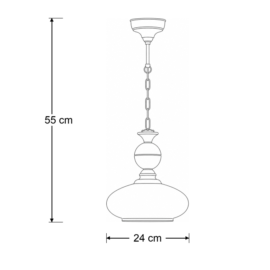 Brilagi - Lustre sur chaîne MOLLERO 1xE27/15W/230V Ø 24 cm bronze/patiné