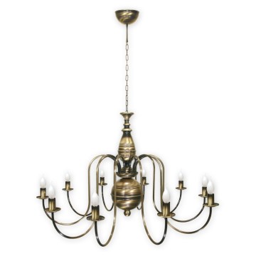 Brilagi - Lustre sur chaîne OPERA MAX 10xE14/60W/230V, laiton