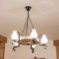 Brilagi - Lustre sur chaîne ROATA 5xE14/40W/230V chêne