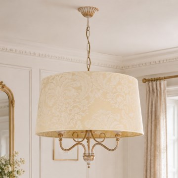 Brilagi - Lustre sur chaîne SONIA 3xE27/15W/230V Ø 56 cm crème/patine