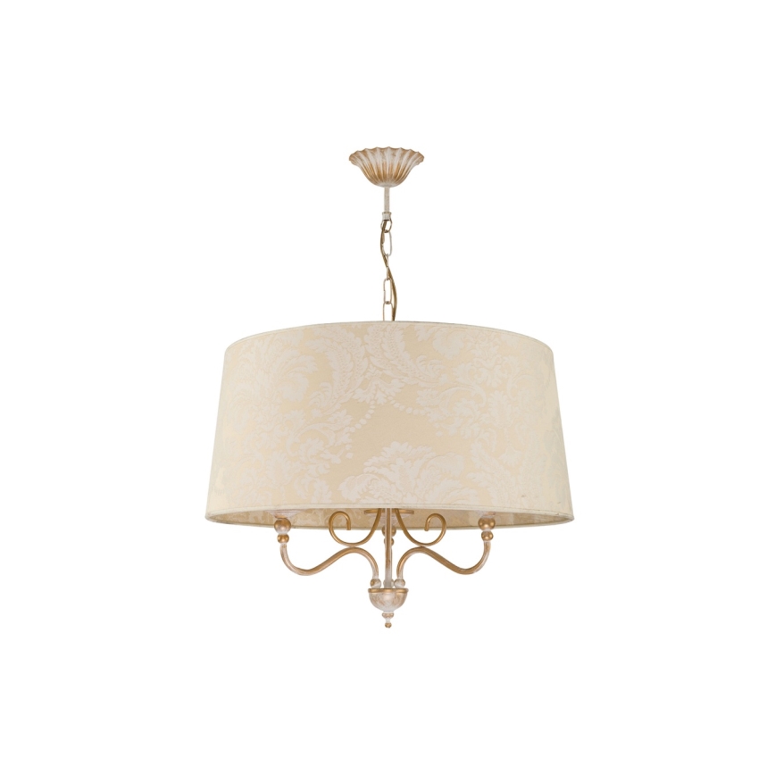 Brilagi - Lustre sur chaîne SONIA 3xE27/15W/230V Ø 56 cm crème/patine