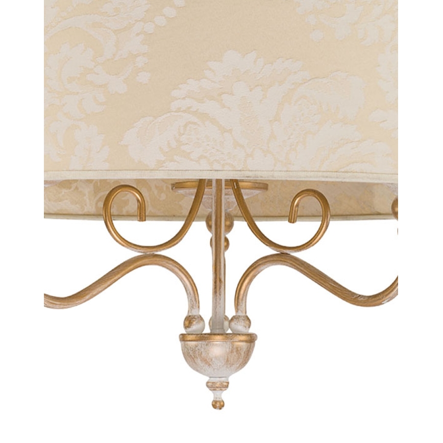 Brilagi - Lustre sur chaîne SONIA 3xE27/15W/230V Ø 56 cm crème/patine