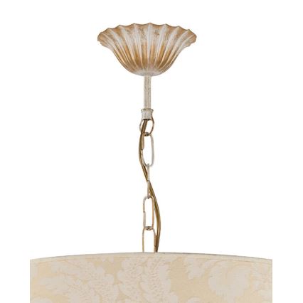 Brilagi - Lustre sur chaîne SONIA 3xE27/15W/230V Ø 56 cm crème/patine