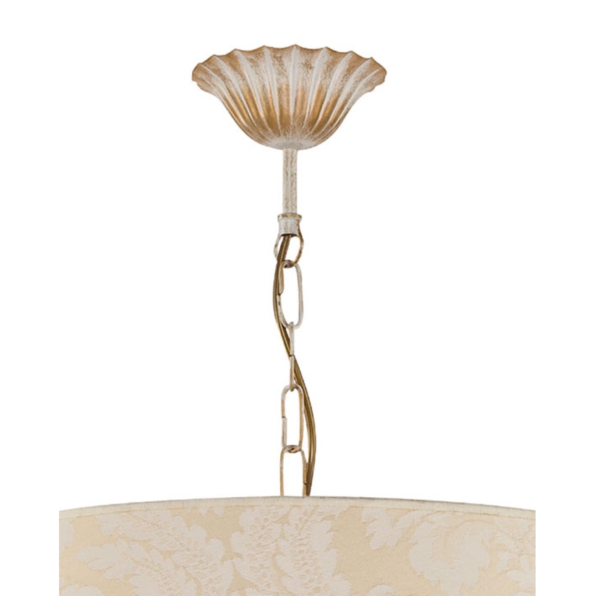 Brilagi - Lustre sur chaîne SONIA 3xE27/15W/230V Ø 56 cm crème/patine