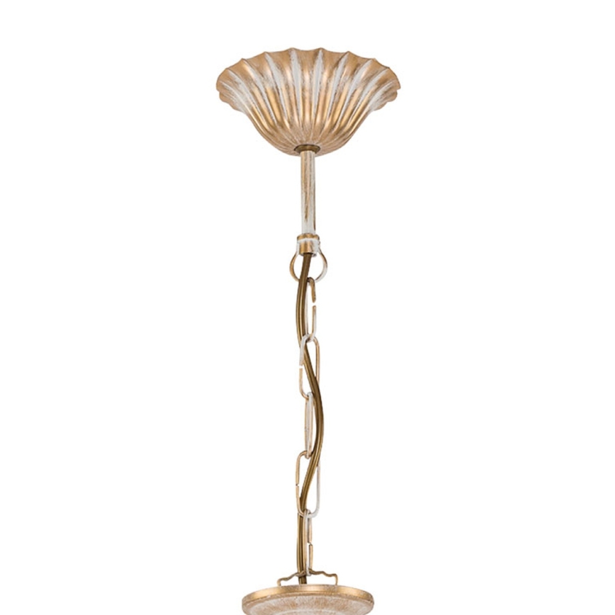 Brilagi - Lustre sur chaîne SONIA 3xE27/15W/230V Ø 64 cm crème/patiné