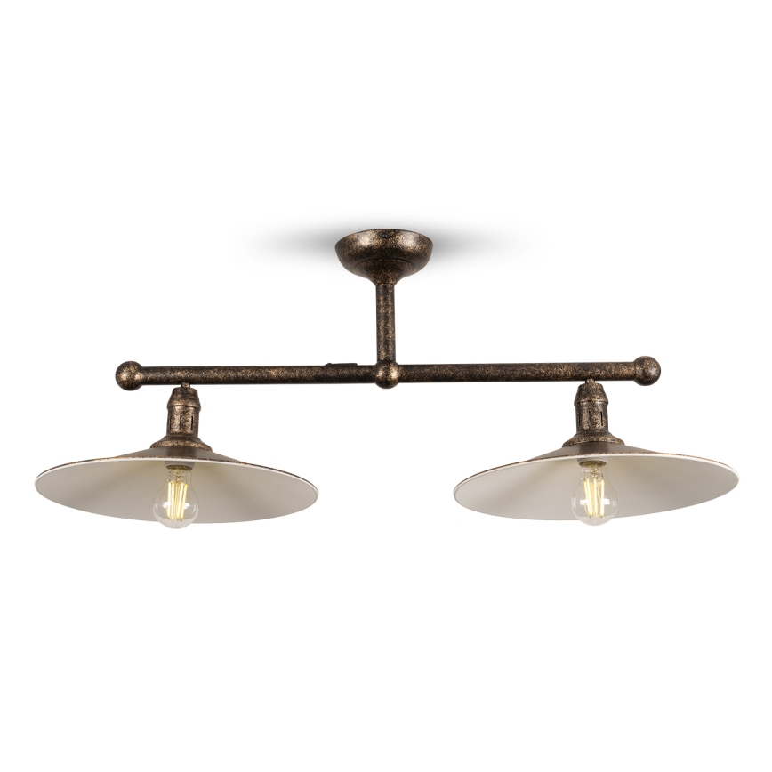 BRILAGI - Lustre sur tige FORGE 2xE27/60W/230V cuivré/patiné
