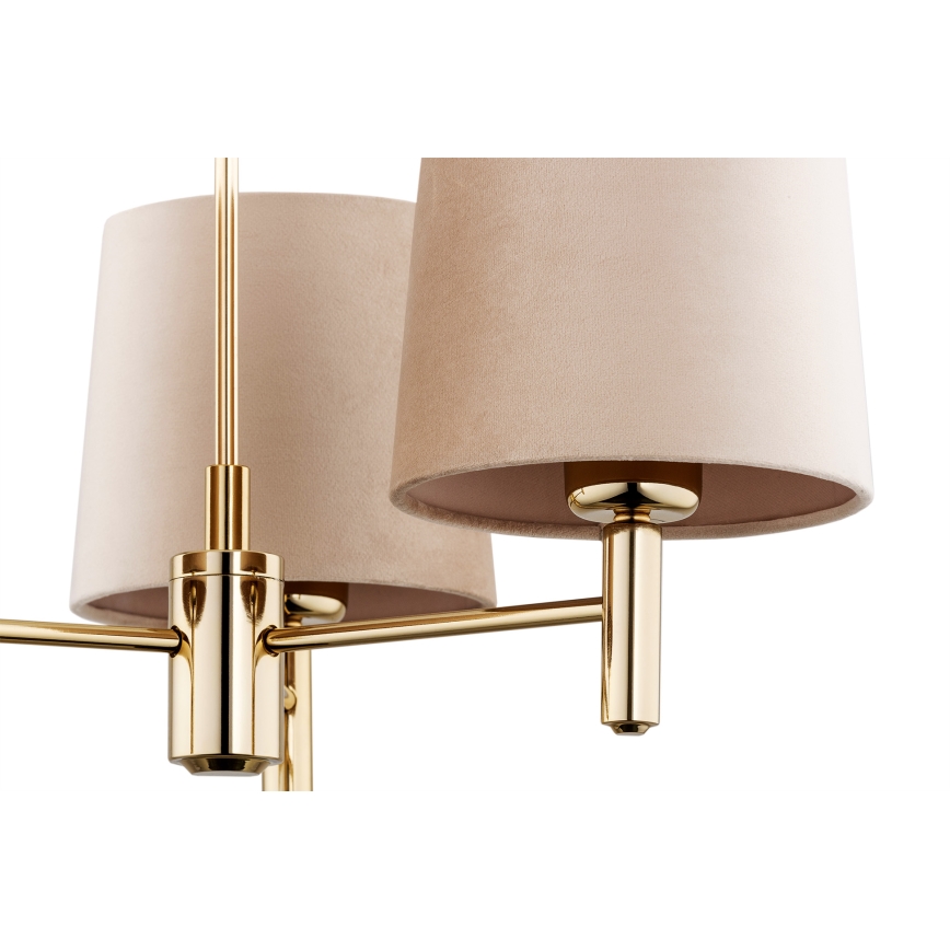 Brilagi - Lustre sur tige MONTE 3xE27/15W/230V beige/doré