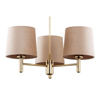 Brilagi - Lustre sur tige MONTE 3xE27/15W/230V beige/doré