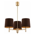 Brilagi - Lustre sur tige MONTE 3xE27/15W/230V brun/doré
