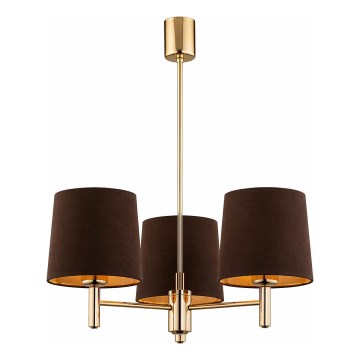 Brilagi - Lustre sur tige MONTE 3xE27/15W/230V brun/doré