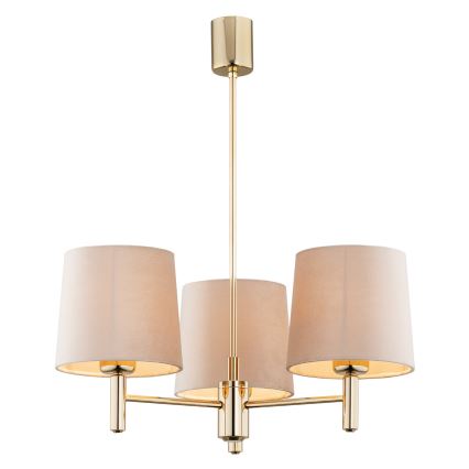 Brilagi - Lustre sur tige MONTE 3xE27/60W/230V beige/doré