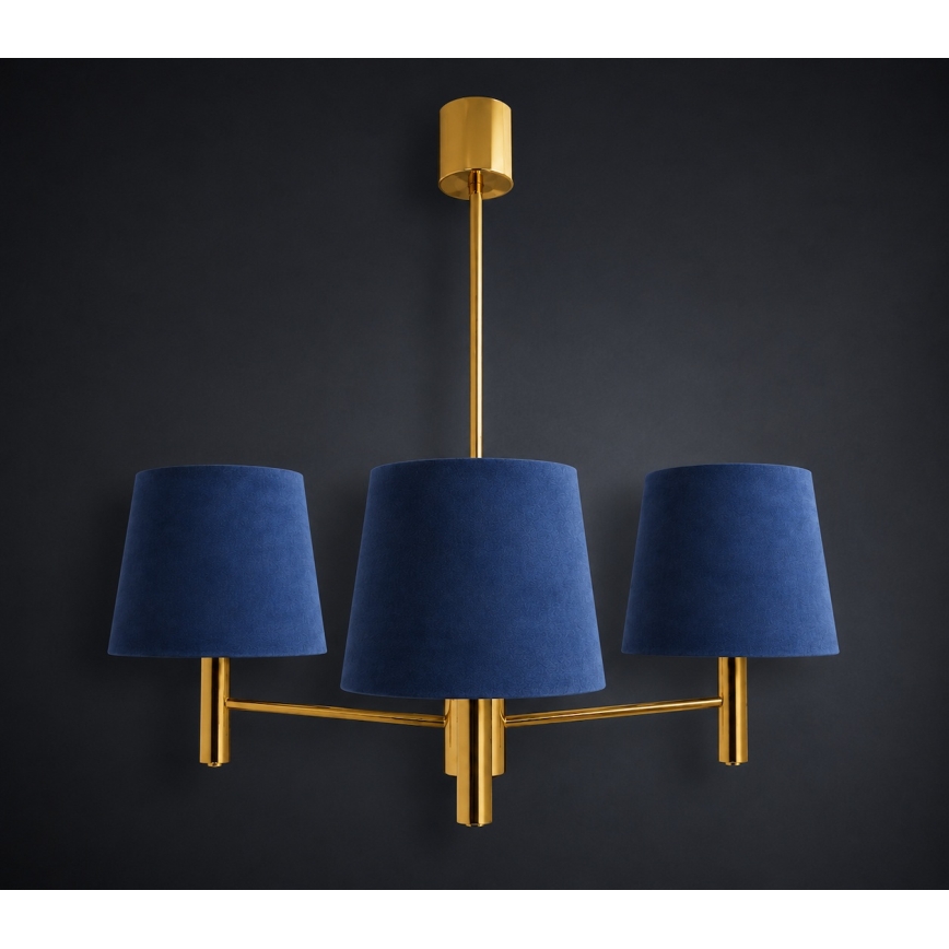 BRILAGI - Lustre sur tige MONTE 3xE27/60W/230V bleu/doré