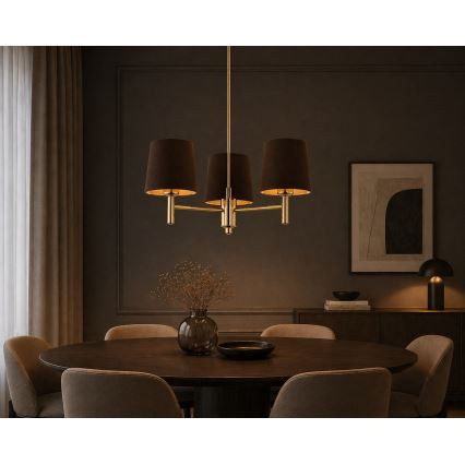 Brilagi - Lustre sur tige MONTE 3xE27/60W/230V brun/doré
