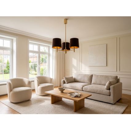 Brilagi - Lustre sur tige MONTE 3xE27/60W/230V brun/doré