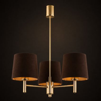 Brilagi - Lustre sur tige MONTE 3xE27/60W/230V brun/doré
