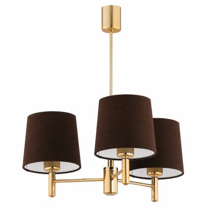 Brilagi - Lustre sur tige MONTE 3xE27/60W/230V brun/doré