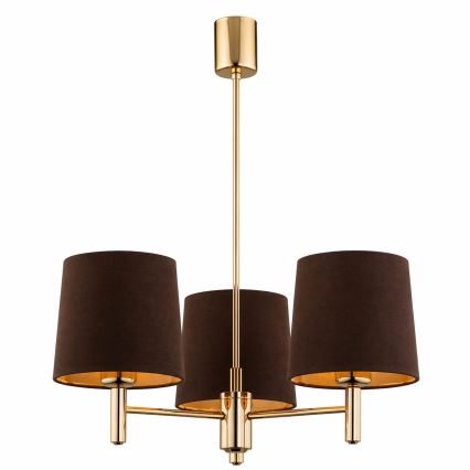 Brilagi - Lustre sur tige MONTE 3xE27/60W/230V brun/doré
