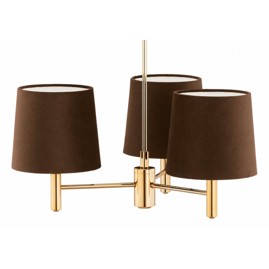 Brilagi - Lustre sur tige MONTE 3xE27/60W/230V brun/doré