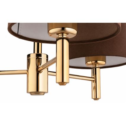Brilagi - Lustre sur tige MONTE 3xE27/60W/230V brun/doré