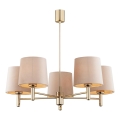 Brilagi - Lustre sur tige MONTE 5xE27/15W/230V beige/doré