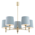 Brilagi - Lustre sur tige MONTE 5xE27/15W/230V bleu/doré