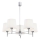 Brilagi - Lustre sur tige MONTE 5xE27/15W/230V crème/chrome brillant