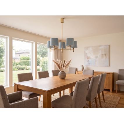 Brilagi - Lustre sur tige MONTE 5xE27/60W/230V bleu/doré