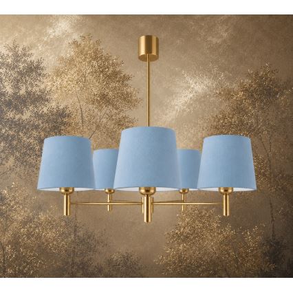 BRILAGI - Lustre sur tige MONTE 5xE27/60W/230V bleu/doré