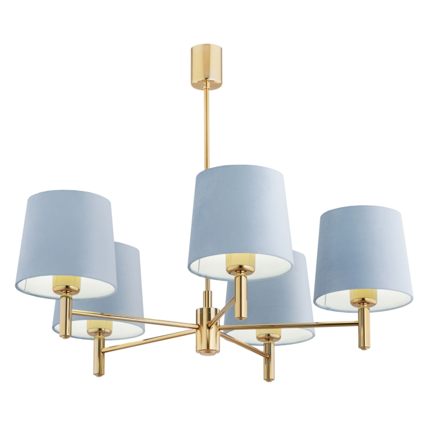 BRILAGI - Lustre sur tige MONTE 5xE27/60W/230V bleu/doré