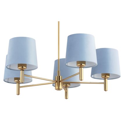 BRILAGI - Lustre sur tige MONTE 5xE27/60W/230V bleu/doré