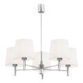 Brilagi - Lustre sur tige MONTE 5xE27/60W/230V crème/chrome brillant