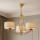Brilagi - Lustre sur tige SAPHIRE 3xE27/15W/230V Ø 66 cm crème/doré/patine