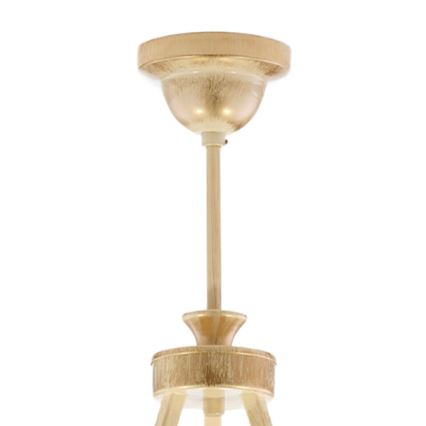 Brilagi - Lustre sur tige SAPHIRE 3xE27/15W/230V Ø 66 cm crème/doré/patine