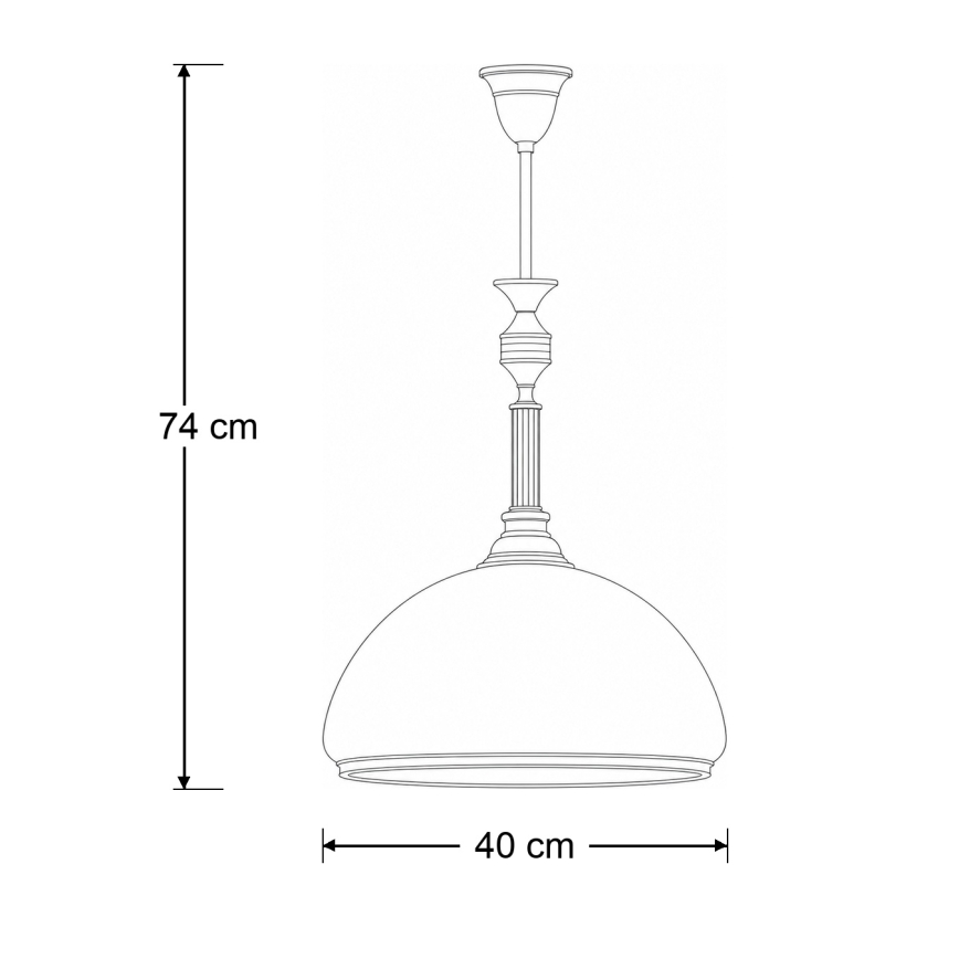 Brilagi - Lustre sur tige TAURUS 1xE27/15W/230V Ø 40 cm bronze