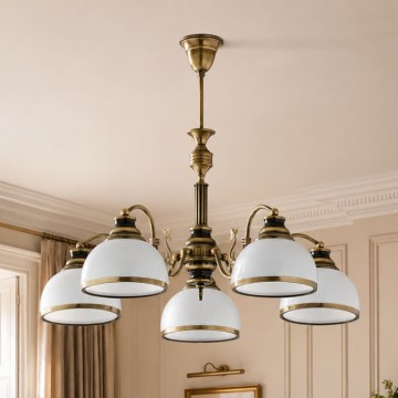 Brilagi - Lustre sur tige TAURUS 5xE27/15W/230V, diam. 70 cm, bronze
