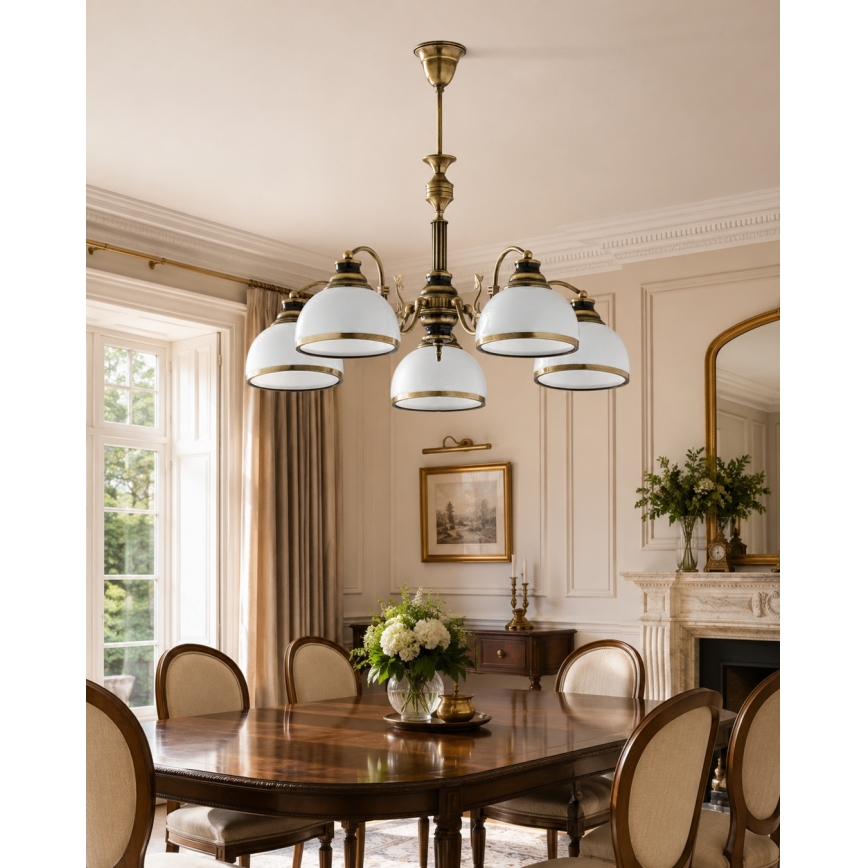 Brilagi - Lustre sur tige TAURUS 5xE27/15W/230V, diam. 70 cm, bronze