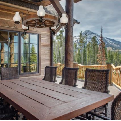 Brilagi - Lustre suspendu à chaîne ROATA 5xE14/40W/230V Ø 70 cm hêtre/noyer