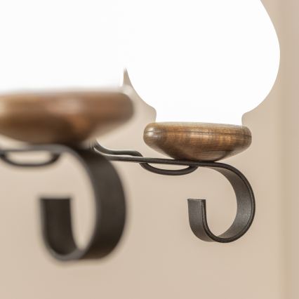 Brilagi - Lustre suspendu à chaîne ROATA 5xE14/40W/230V Ø 70 cm hêtre/noyer