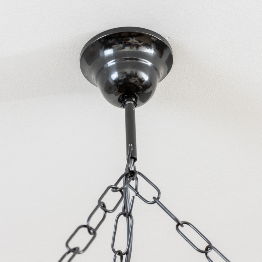 Brilagi - Lustre suspendu à chaîne ROATA 5xE14/40W/230V Ø 70 cm hêtre/noyer