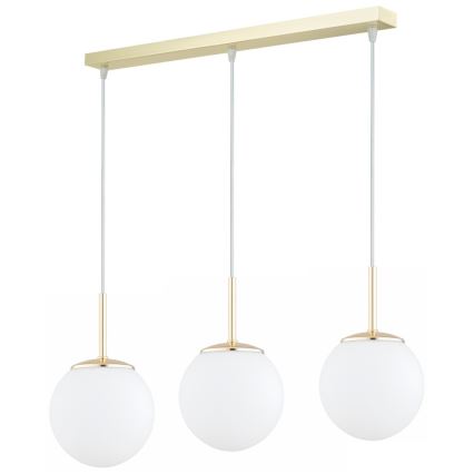 Brilagi - Lustre suspendu sur câble MILO 3xE27/60W/230V doré