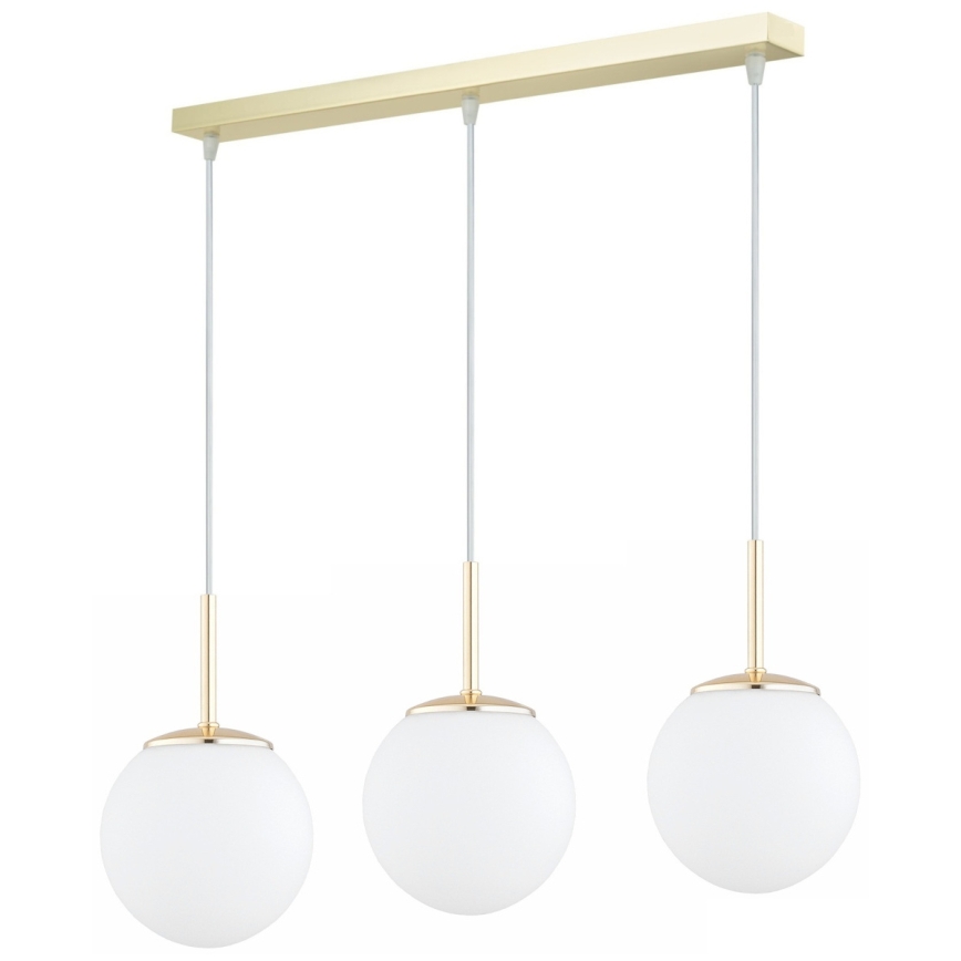Brilagi - Lustre suspendu sur câble MILO 3xE27/60W/230V doré